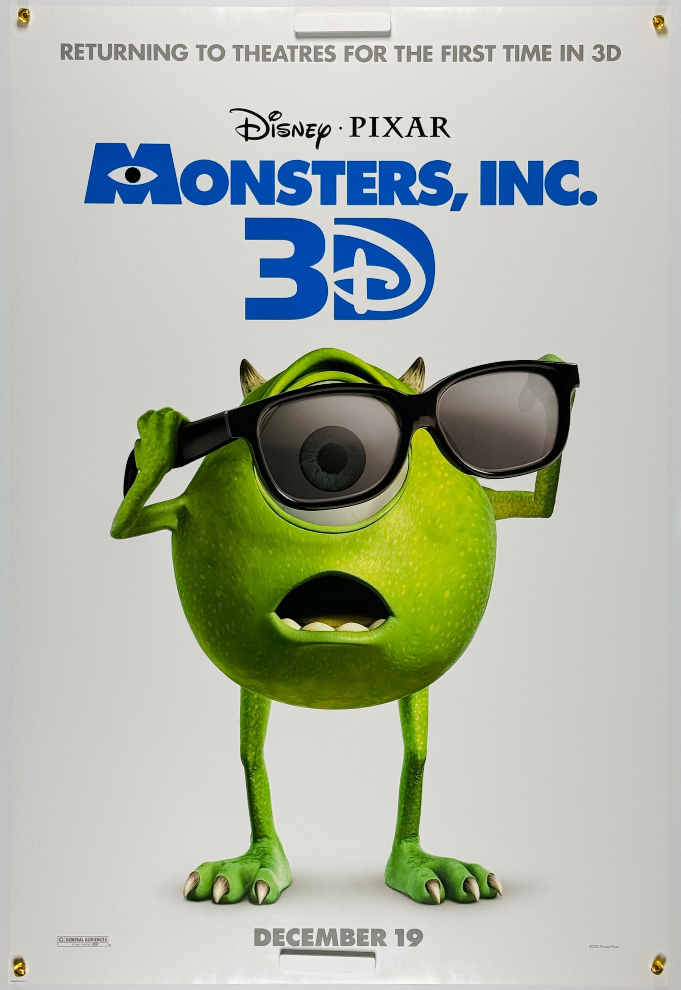 モンスターズ・インク 3D』 海外アニメ アメリカ - 海外版映画ポスター