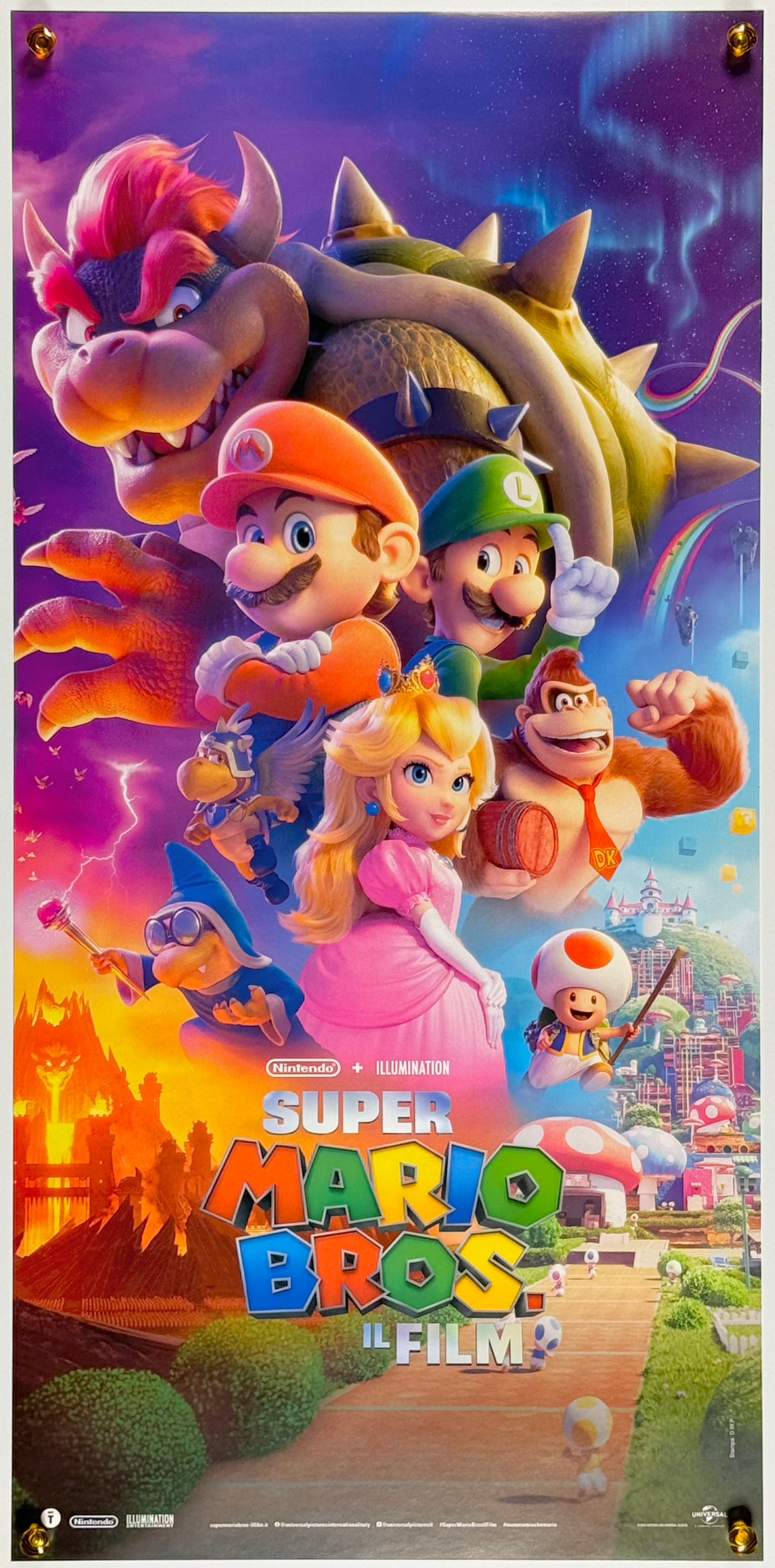 入手困難‼️激レア‼️スーパーマリオブラザーズ 劇場告知用ポスター２枚セット ザ・スーパーマリオブラザーズ・ムービー』 海外アニメ イタリア