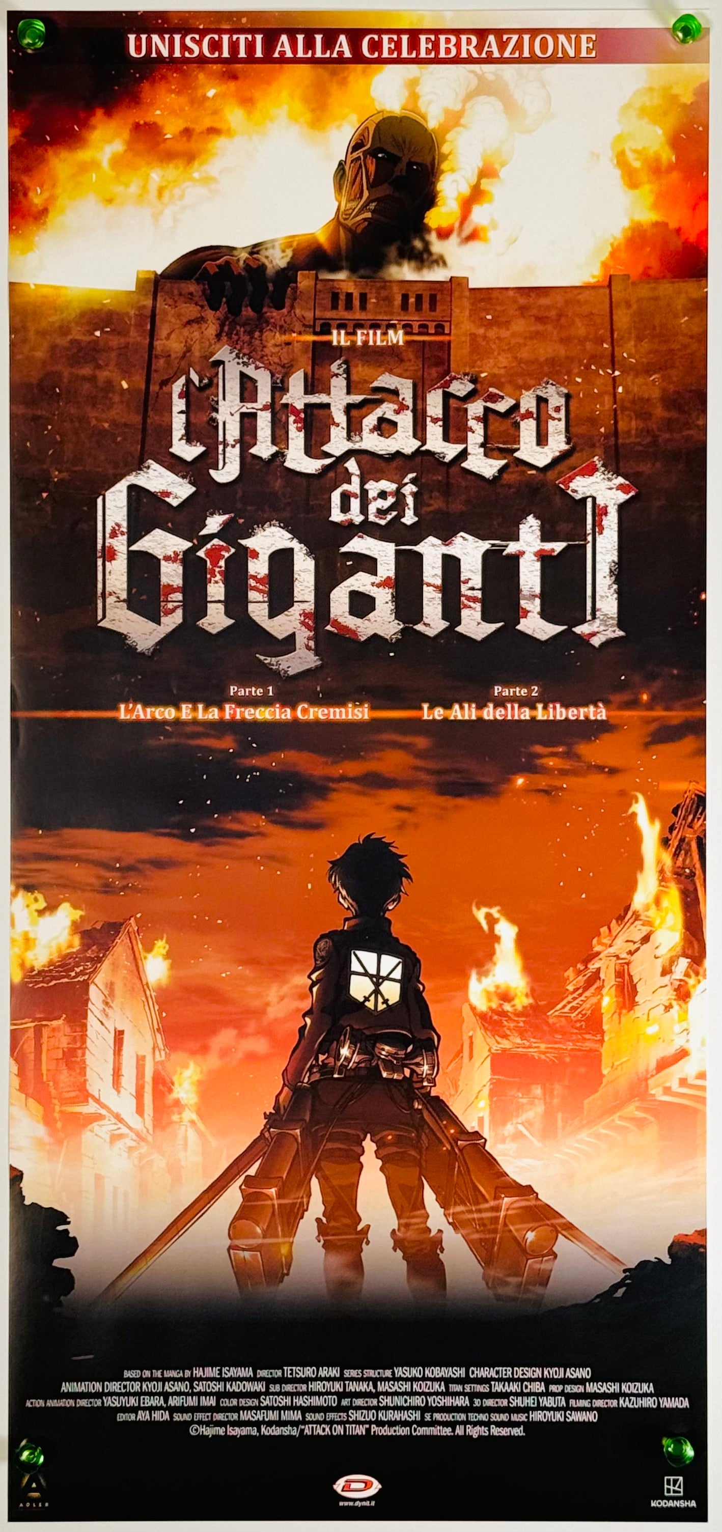 劇場版 進撃の巨人 紅蓮の弓矢 / 自由の翼』 国内アニメ イタリア