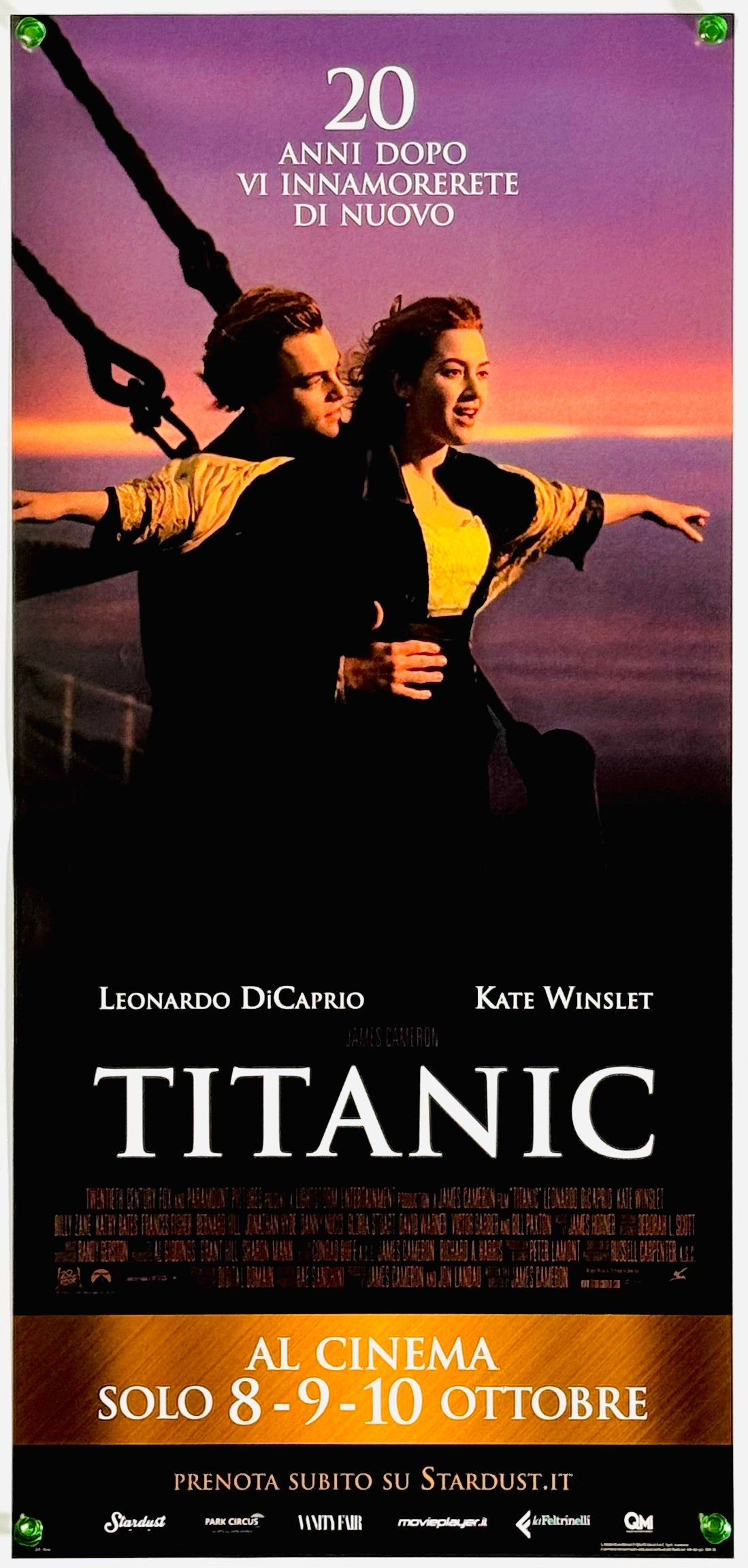 タイタニック 20周年記念上映』 洋画 イタリア - 海外版映画ポスター