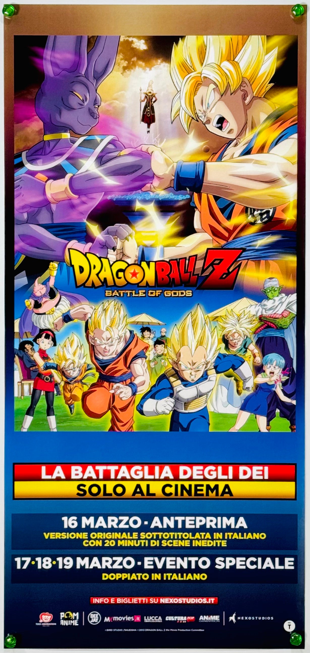 ドラゴンボールZ 神と神』 国内アニメ イタリア - 海外版映画ポスター