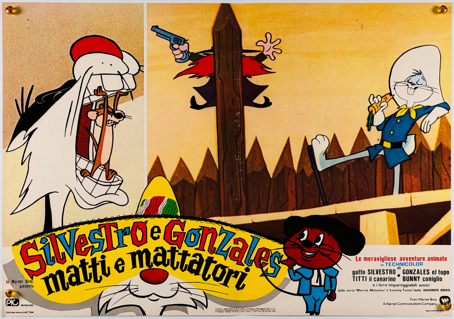 『ルーニー・テューンズ Silvestro e Gonzales matti e mattatori』 映画 ポスター イタリア オリジナル [1052]