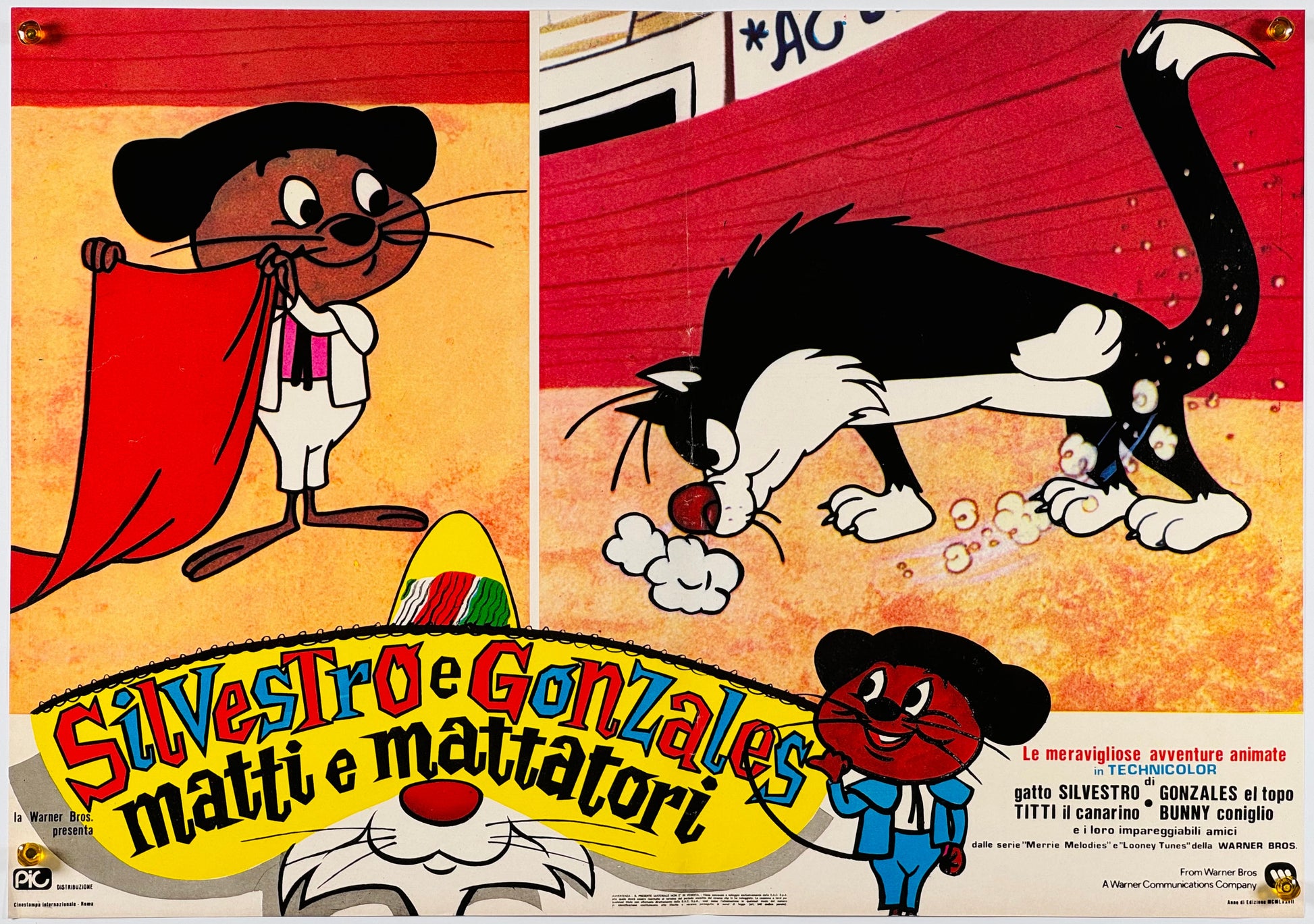 『ルーニー・テューンズ Silvestro e Gonzales matti e mattatori』 映画 ポスター イタリア オリジナル [1054]