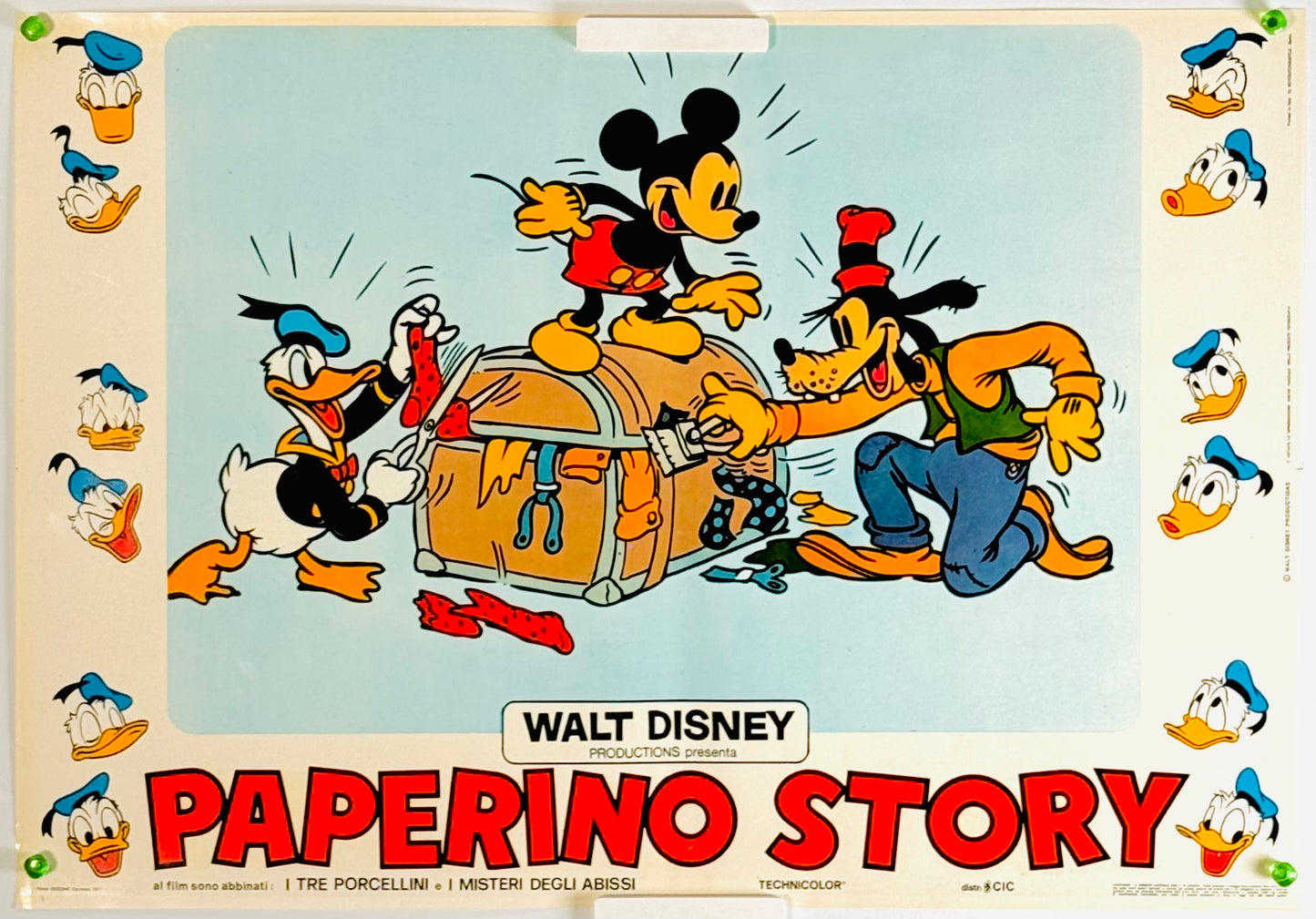 『ウォルト・ディズニー Donald Duck Story』 映画 ポスター イタリア オリジナル [1110]