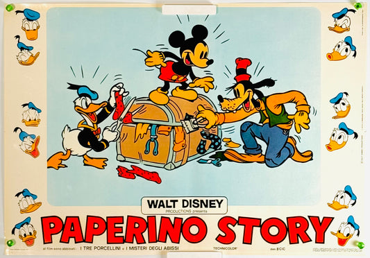 『ウォルト・ディズニー Donald Duck Story』 映画 ポスター イタリア オリジナル [1110]