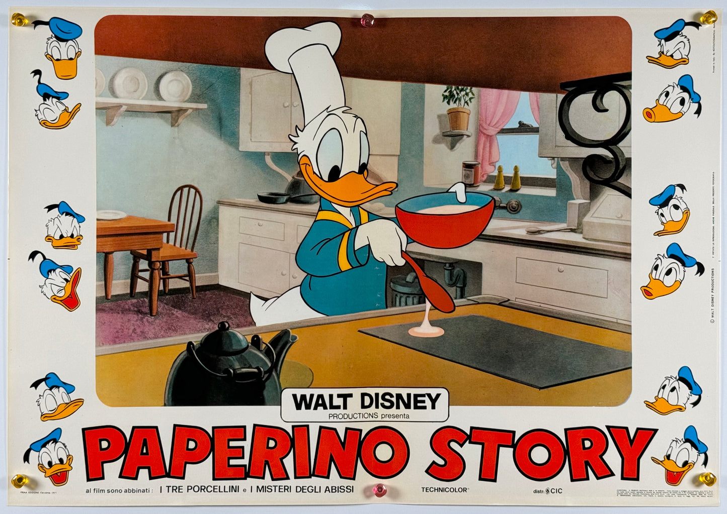 『ウォルト・ディズニー Donald Duck Story』 映画 ポスター イタリア オリジナル [1113]