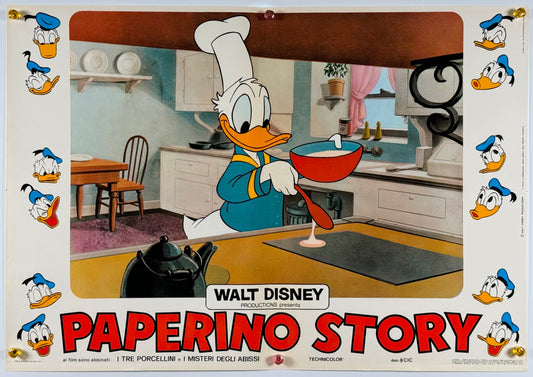 『ウォルト・ディズニー Donald Duck Story』 映画 ポスター イタリア オリジナル [1113]