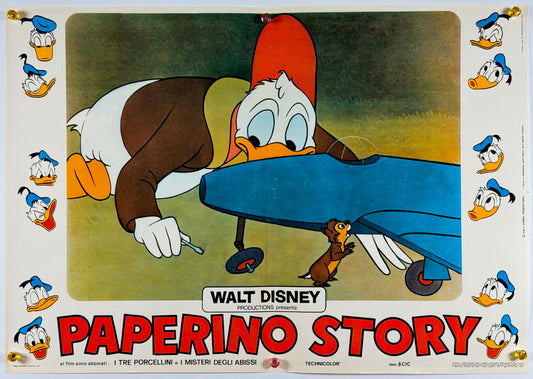 『ウォルト・ディズニー Donald Duck Story』 映画 ポスター イタリア オリジナル [1115]