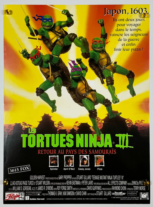 『ミュータント・ニンジャ・タートルズ3』 映画 ポスター フランス オリジナル [112]