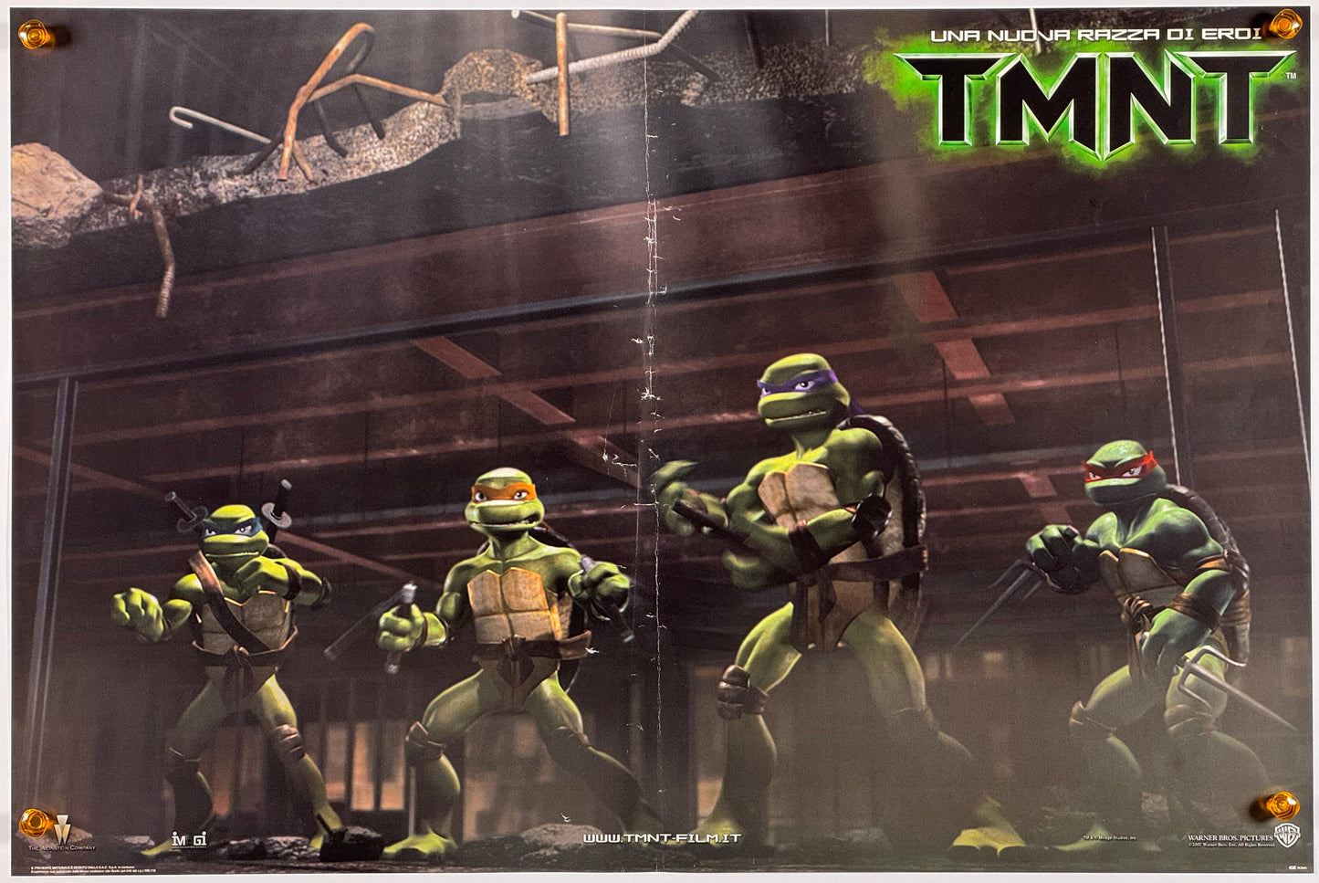 『ミュータント・タートルズ -TMNT-』 映画 ポスター イタリア オリジナル [1184]