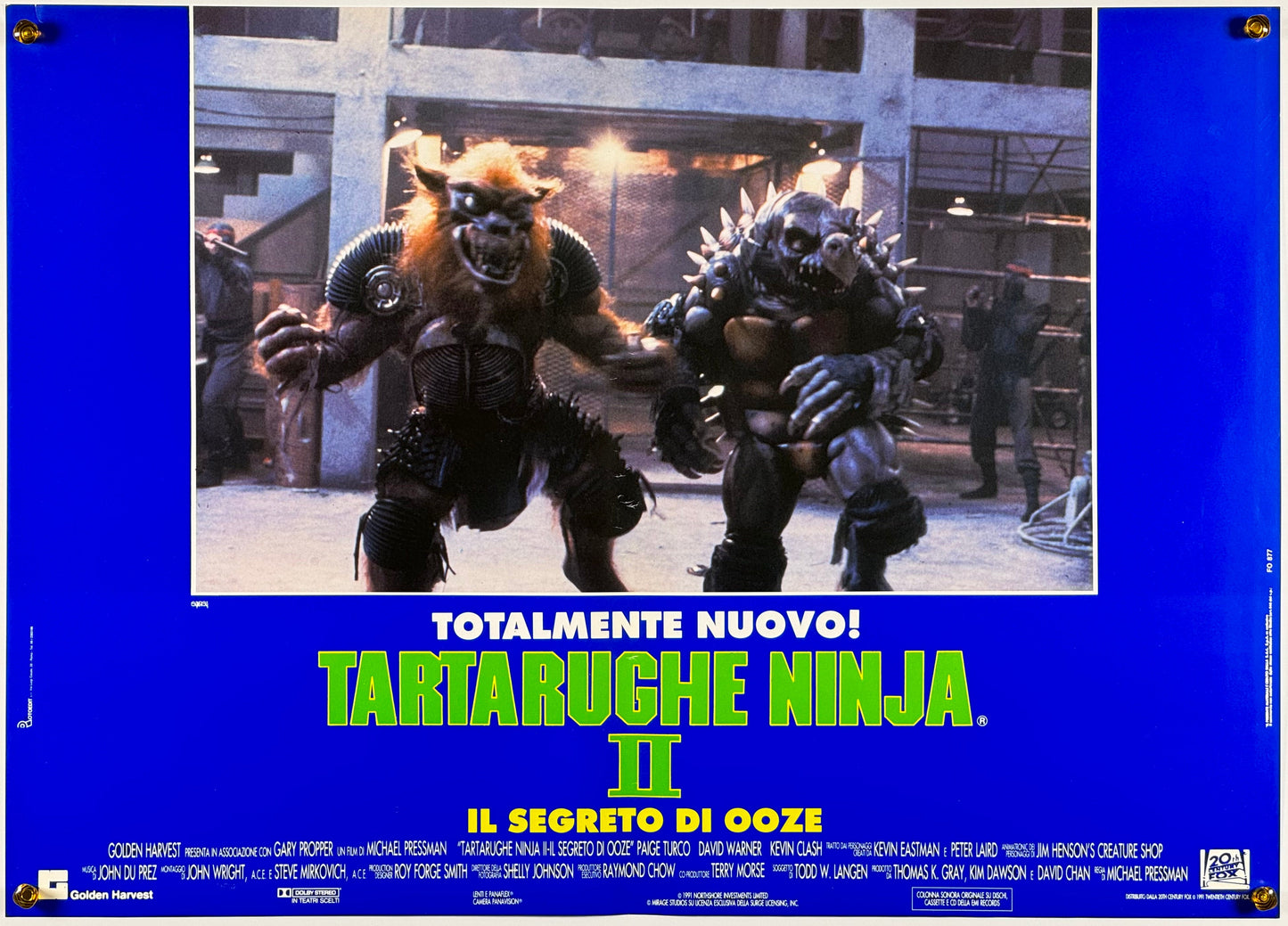 『ミュータント・ニンジャ・タートルズ2』 映画 ポスター イタリア オリジナル [1299]