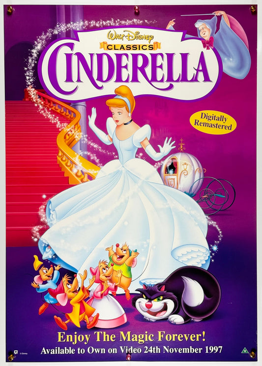 『シンデレラ　VHS』 販促ポスター イギリス オリジナル [1403]