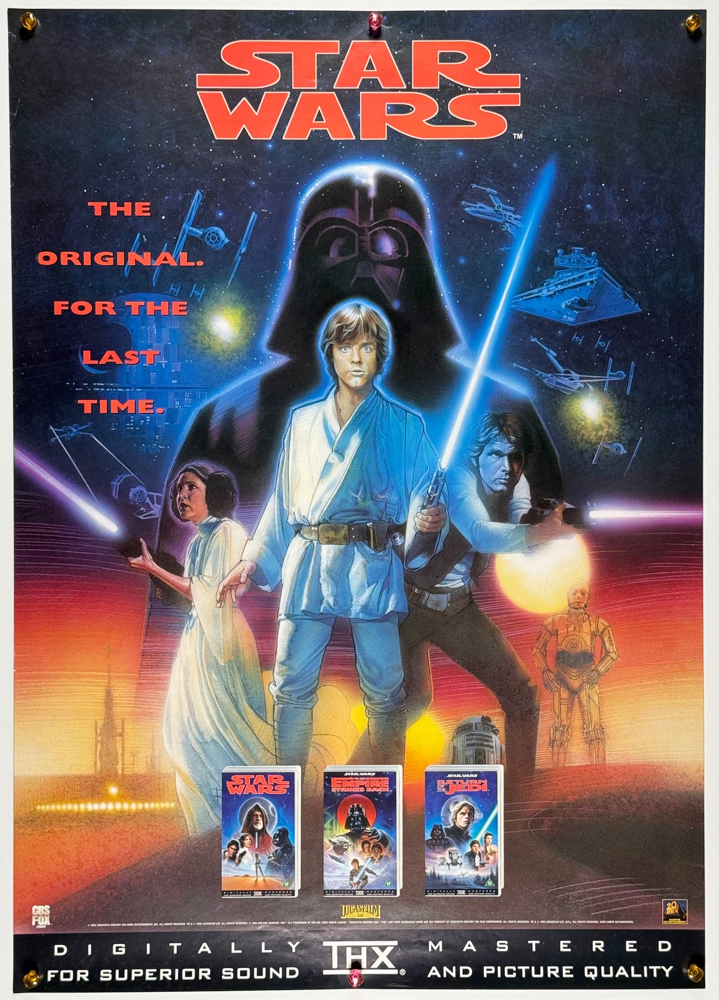 『スター・ウォーズ　VHS』 販促ポスター イギリス オリジナル [1437]
