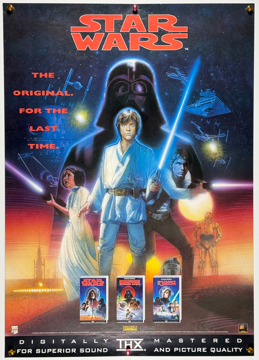 『スター・ウォーズ　VHS』 販促ポスター イギリス オリジナル [1437]