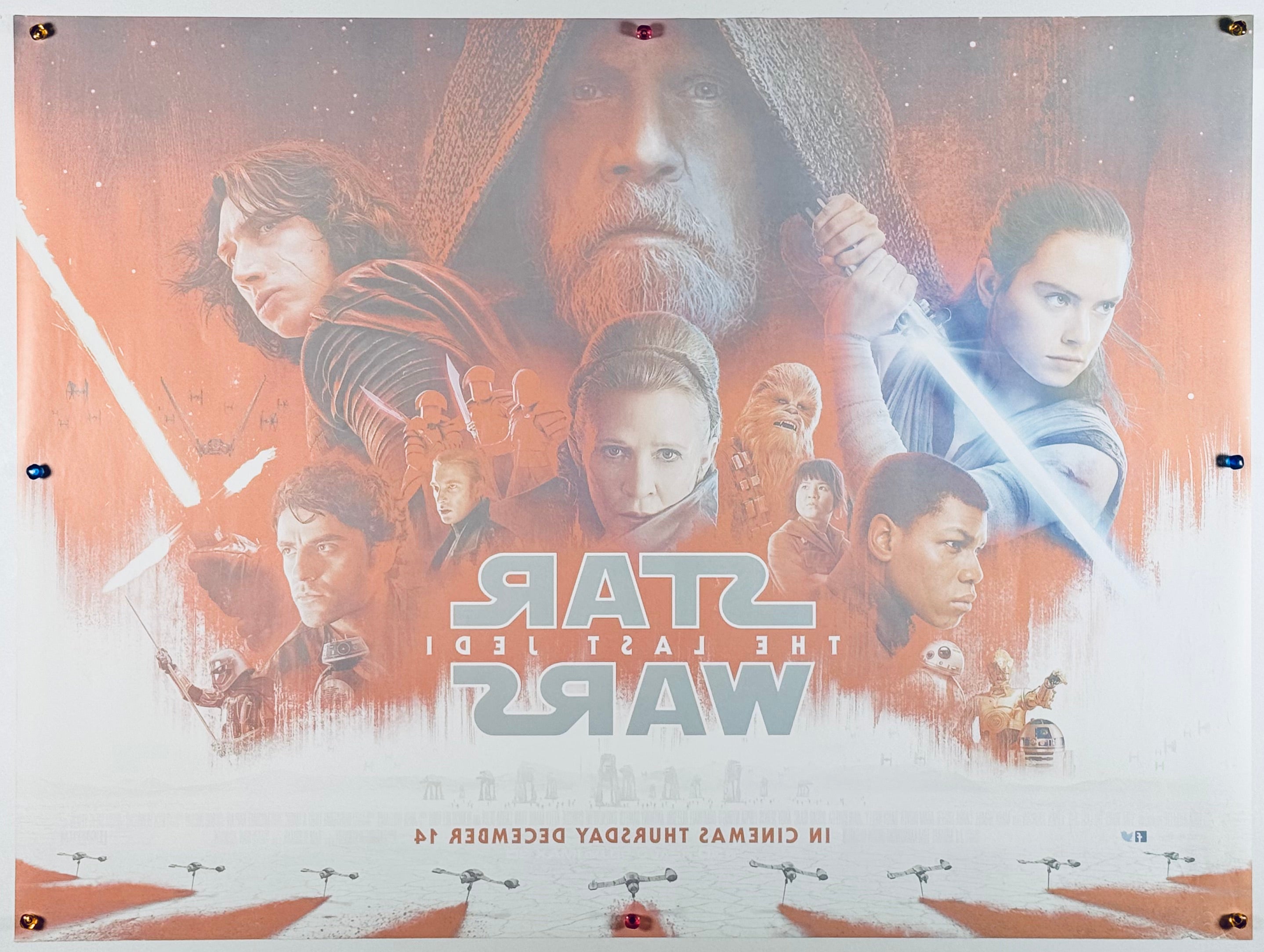 ★非売品★B1サイズ★ スター・ウォーズ「最後のジェダイ」映画ポスター スター・ウォーズ/最後のジェダイ』 洋画 イギリス - 海外版映画