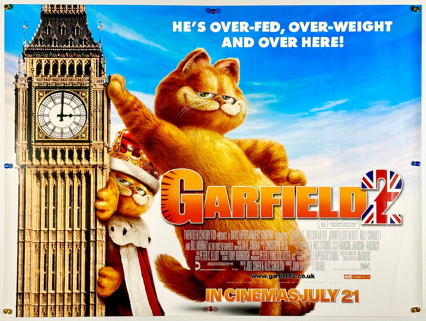 『ガーフィールド２』 映画 ポスター イギリス オリジナル [1467]_1