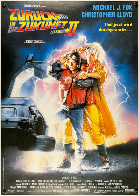 『バック・トゥ・ザ・フューチャー PART2』 映画 ポスター ドイツ オリジナル [1517]