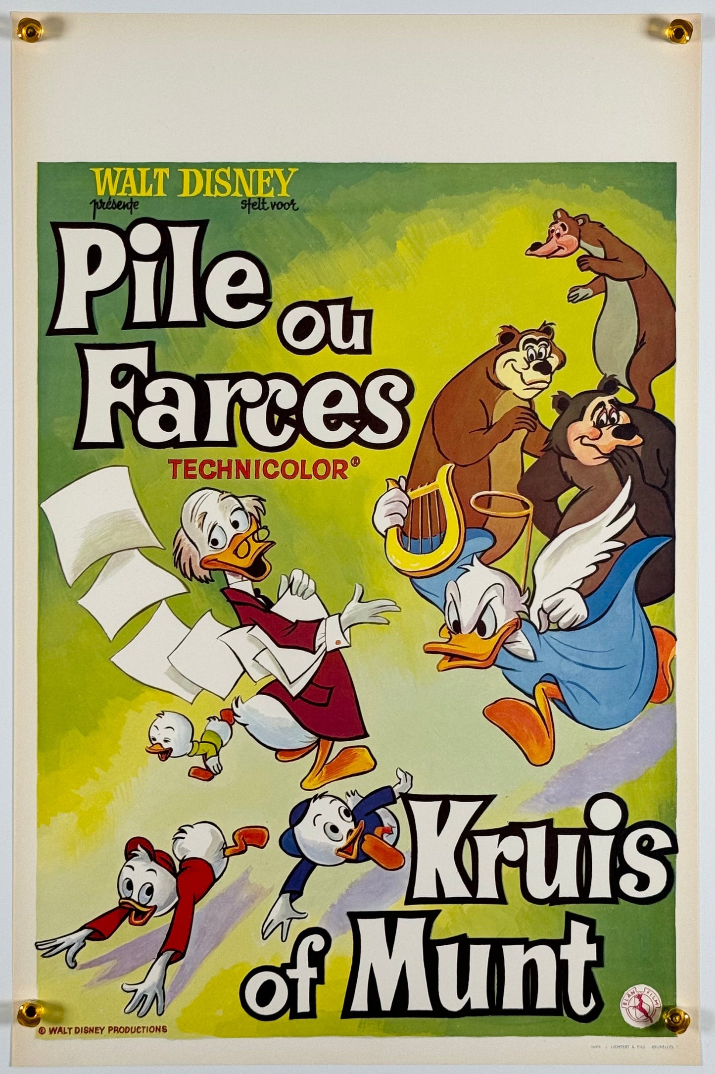 『ドナルドの誕生日』 映画 ポスター ベルギー オリジナル [1629]