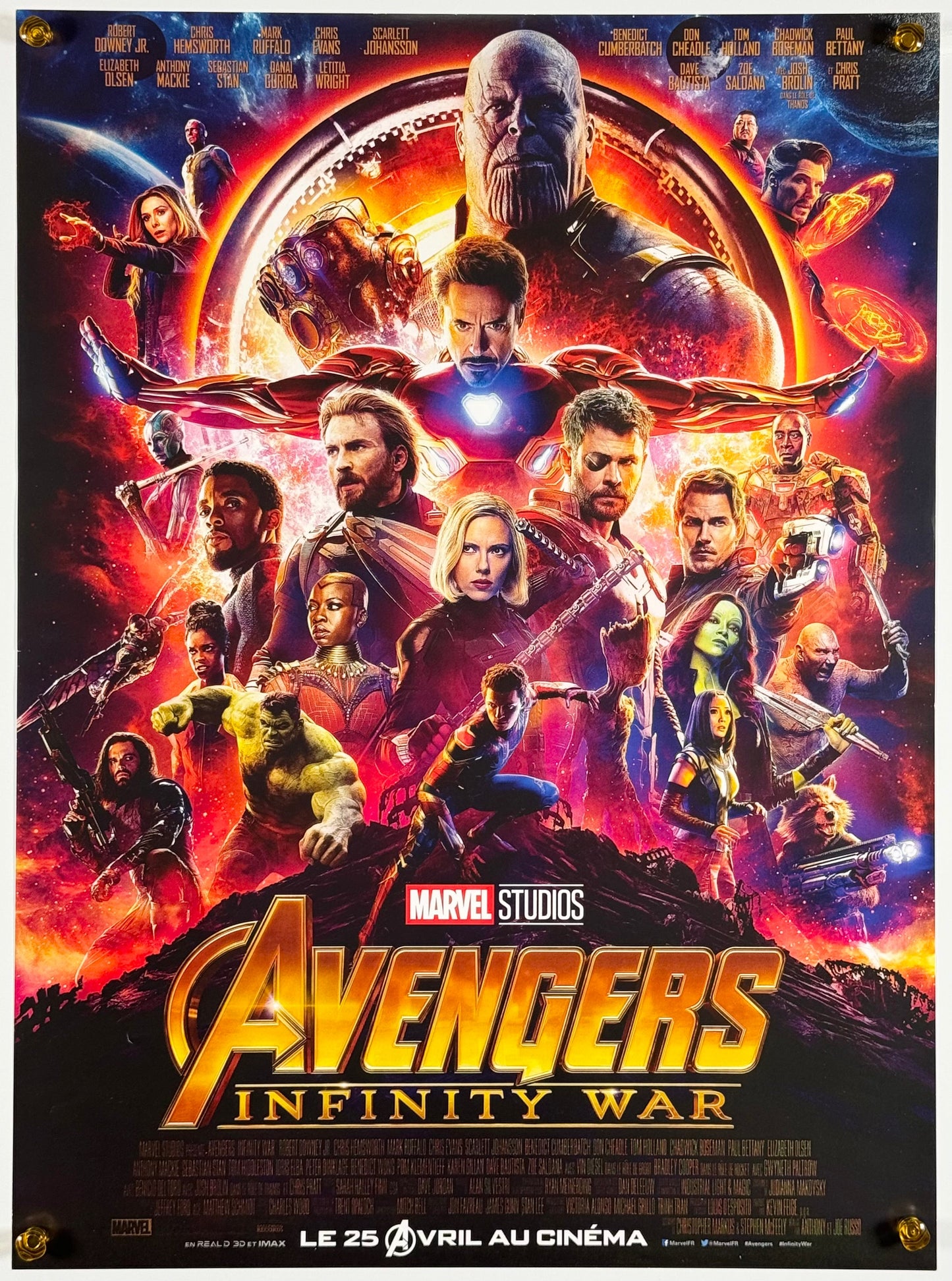 『アベンジャーズ/インフィニティ・ウォー』 映画 ポスター フランス オリジナル [1652]