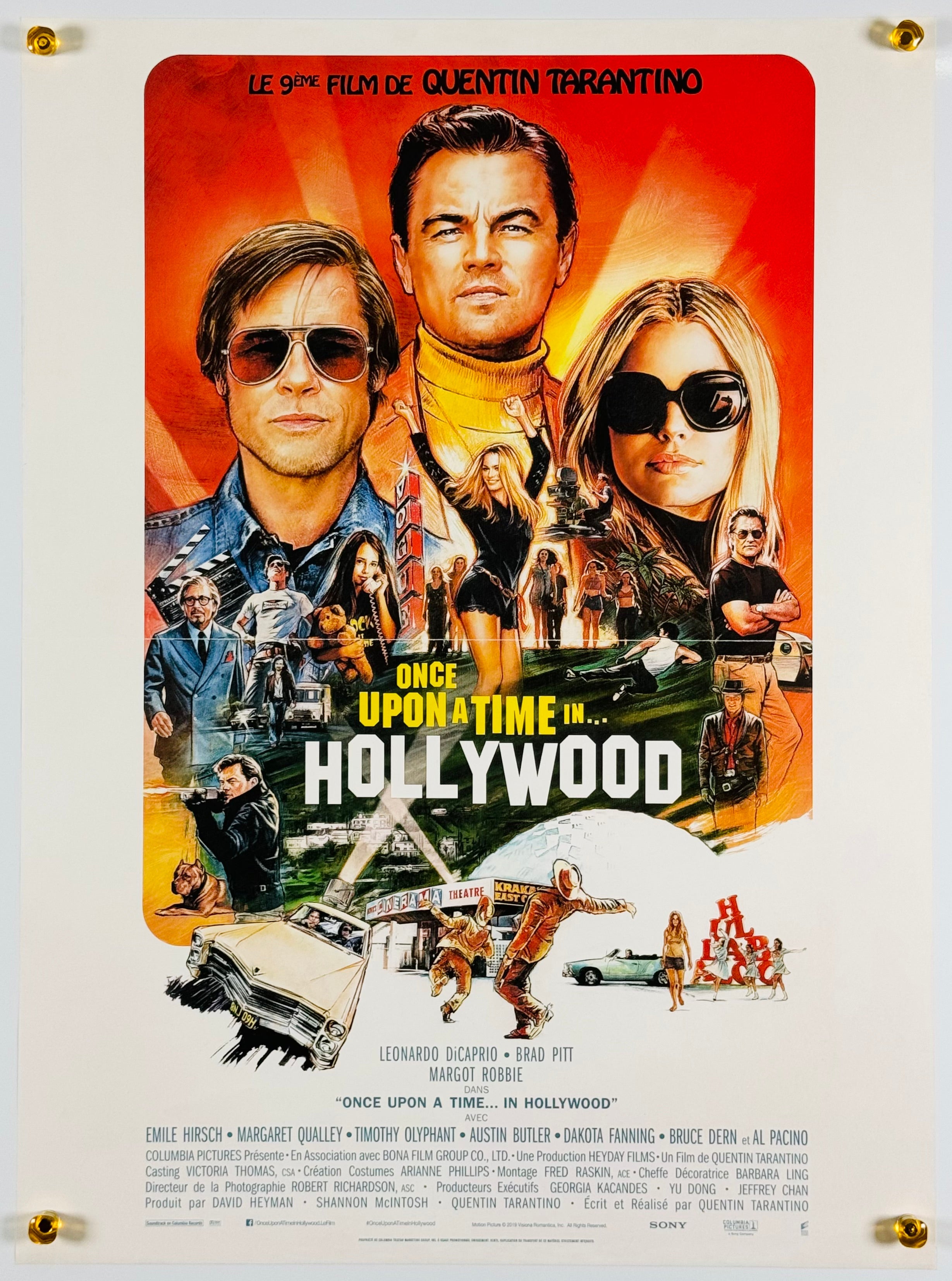 ポスター　ブラッドピット  ワンス・アポン・ア・タイム・イン・ハリウッド ワンス・アポン・ア・タイム・イン・ハリウッド』 洋画 フランス