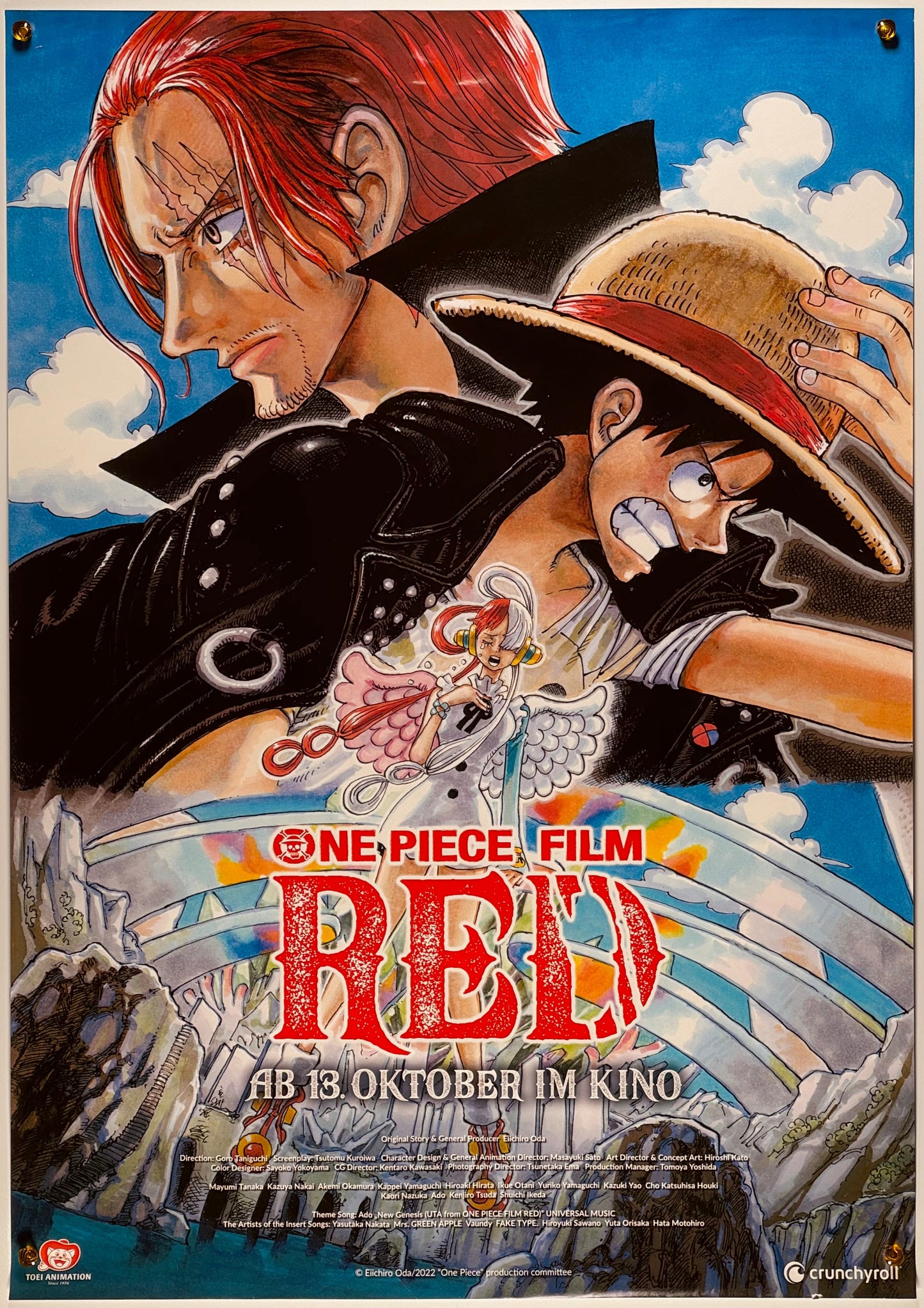 『ONE PIECE FILM RED』 映画 ポスター ドイツ オリジナル [1670]