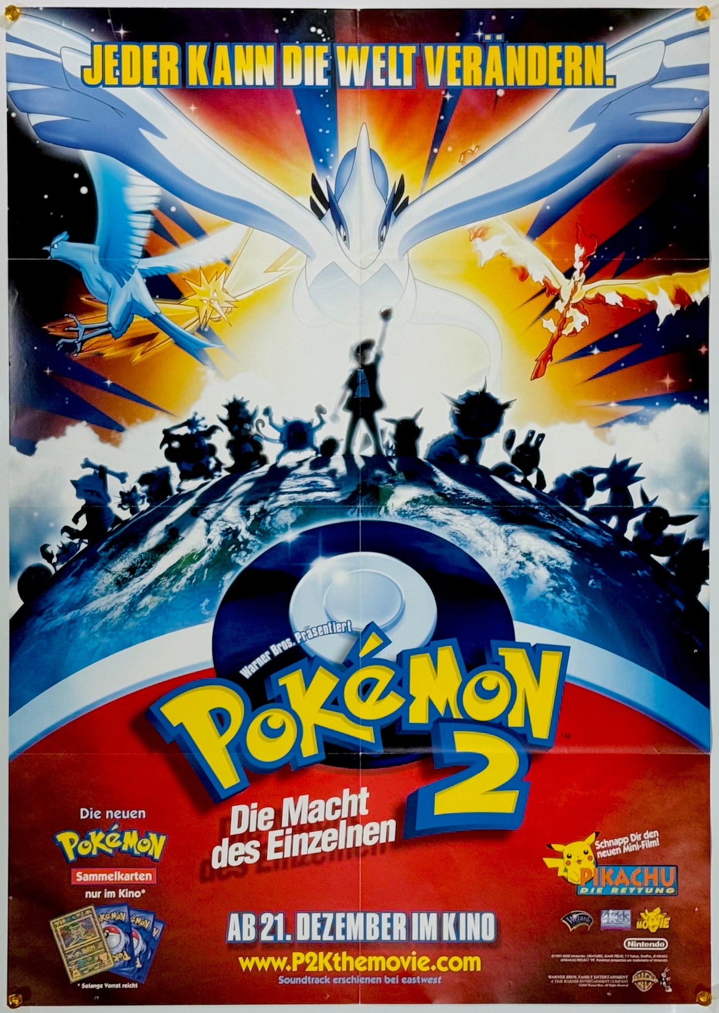 『劇場版ポケットモンスター 幻のポケモン ルギア爆誕』 映画 ポスター ドイツ オリジナル [1679]