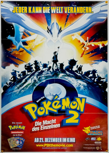 『劇場版ポケットモンスター 幻のポケモン ルギア爆誕』 映画 ポスター ドイツ オリジナル [1679]