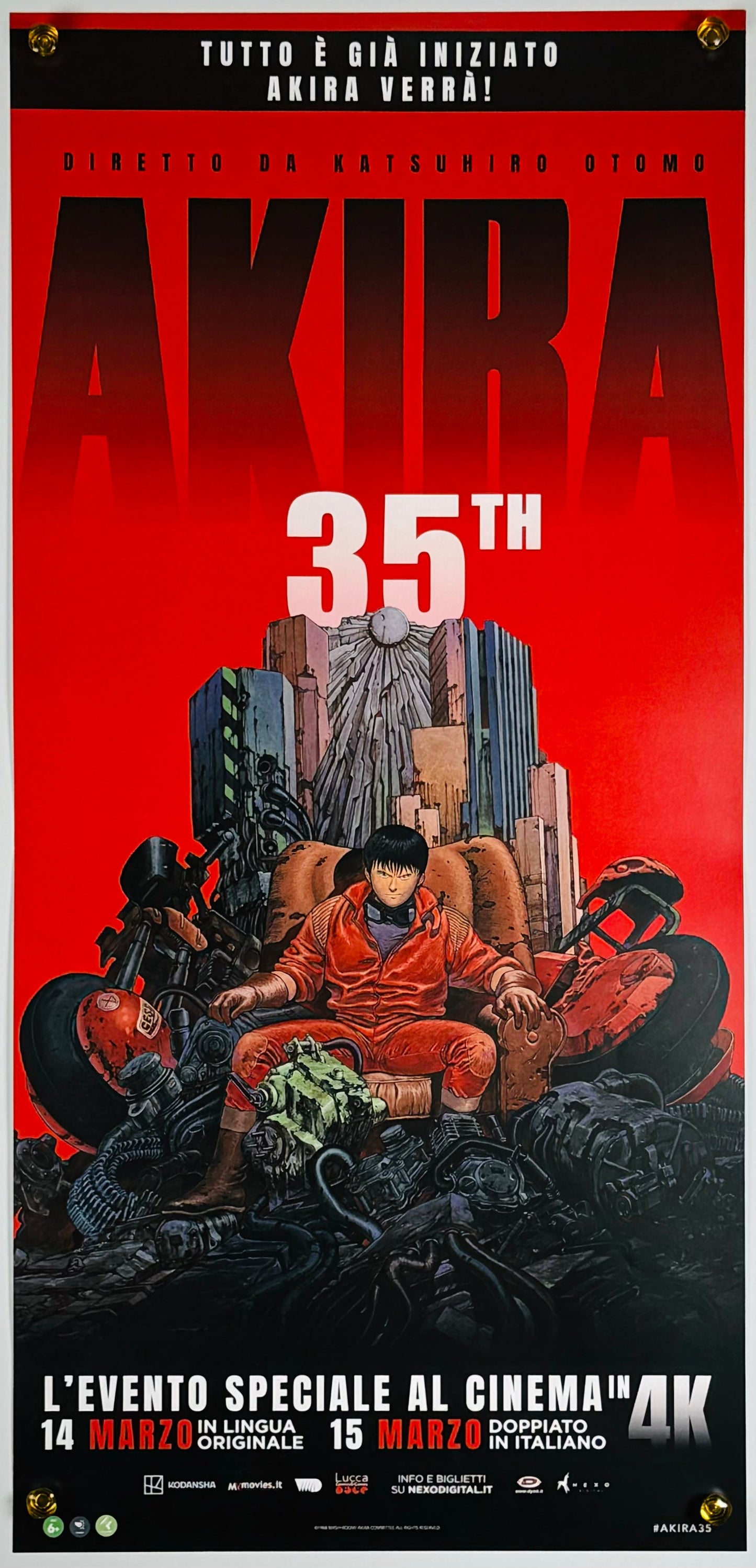 『AKIRA 劇場版公開35周年記念上映 2023年』 映画 ポスター イタリア オリジナル [1682]