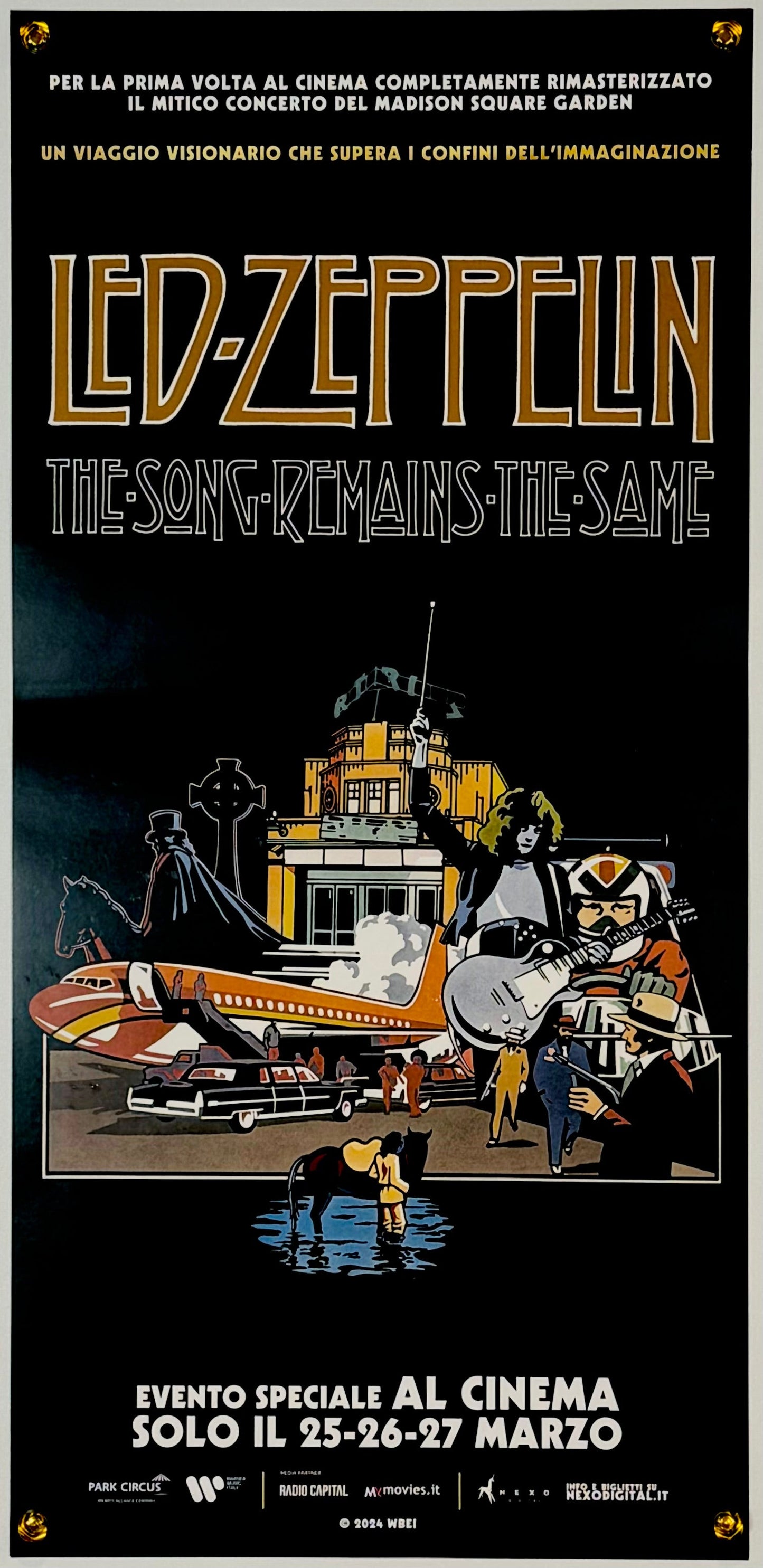 『レッドツェッペリン 狂熱のライブ』 映画 ポスター イタリア オリジナル [1686]