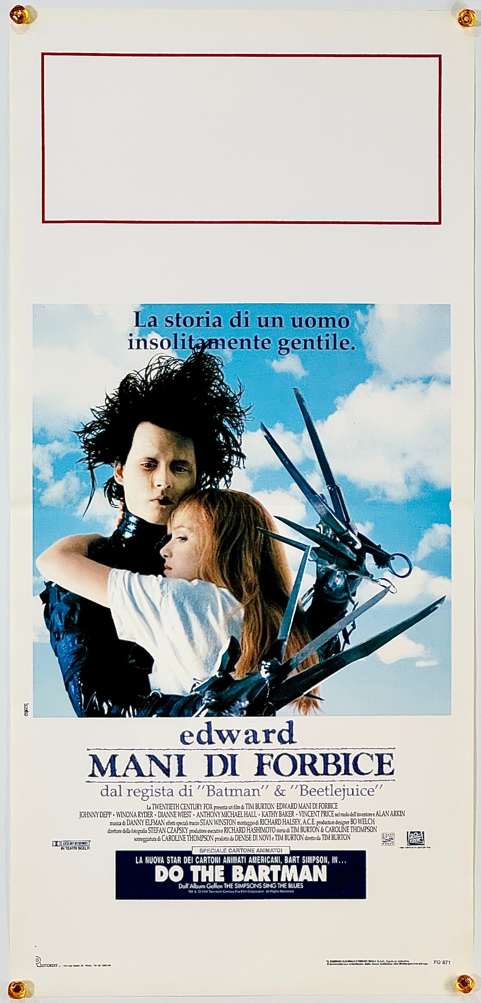 シザーハンズ』 洋画 イタリア - 海外版映画ポスター専門店 - – Fine