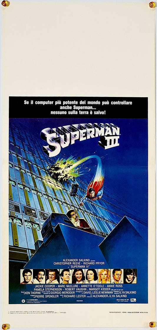『スーパーマンIII 電子の要塞』 映画 ポスター イタリア オリジナル [1737]