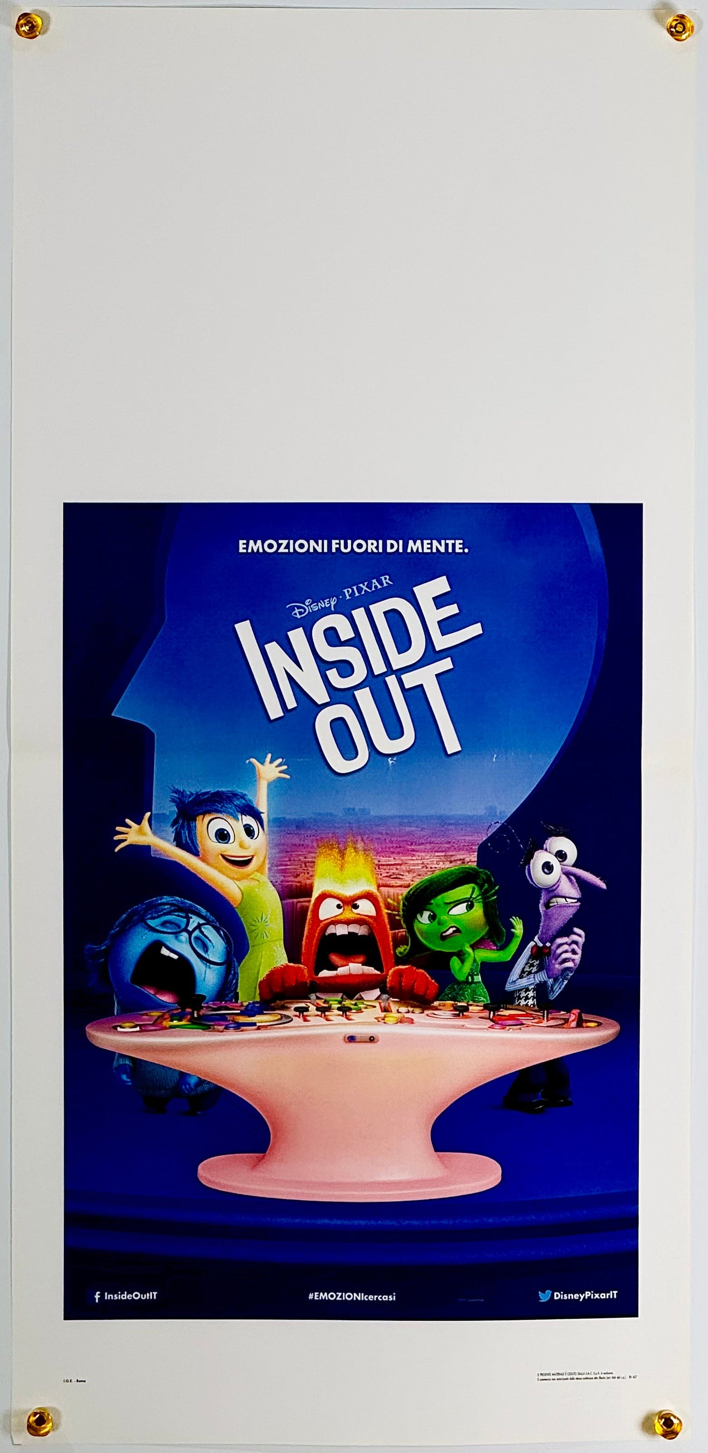 『インサイド・ヘッド』 映画 ポスター イタリア オリジナル [1752]