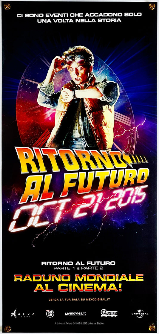 『バック・トゥ・ザ・フューチャー PART1 & PART2 上映イベント』 映画 ポスター イタリア オリジナル [1784]
