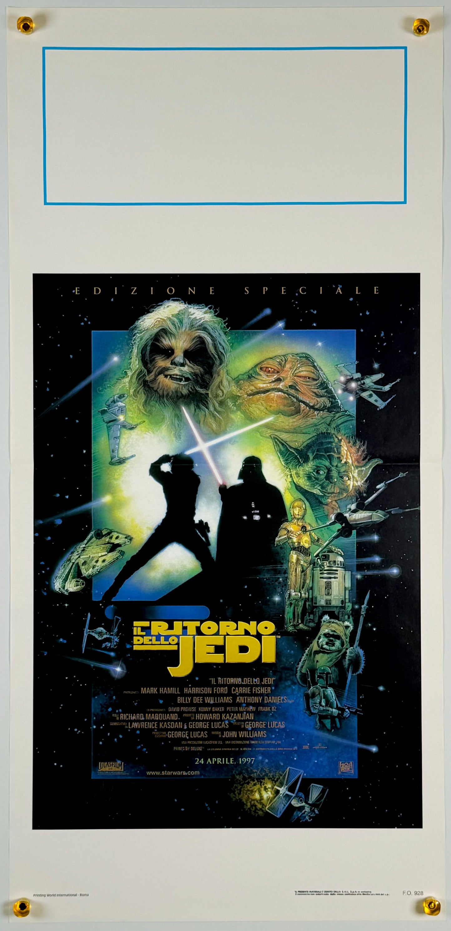 『スター・ウォーズ エピソード6 ジェダイの復讐』 映画 ポスター イタリア オリジナル [1793]