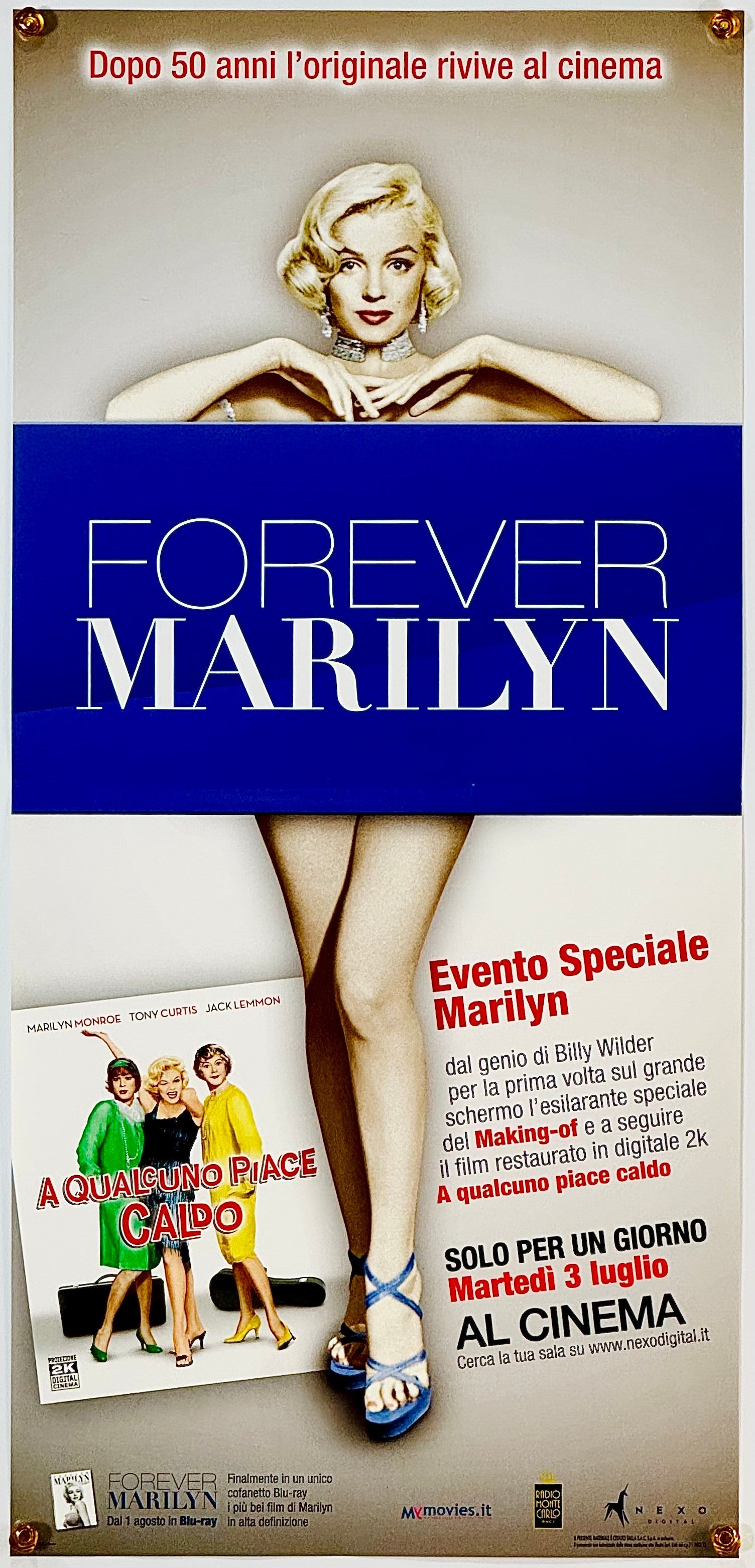 『お熱いのがお好き 2Kデジタルリマスター版』 映画 ポスター イタリア オリジナル [1797]