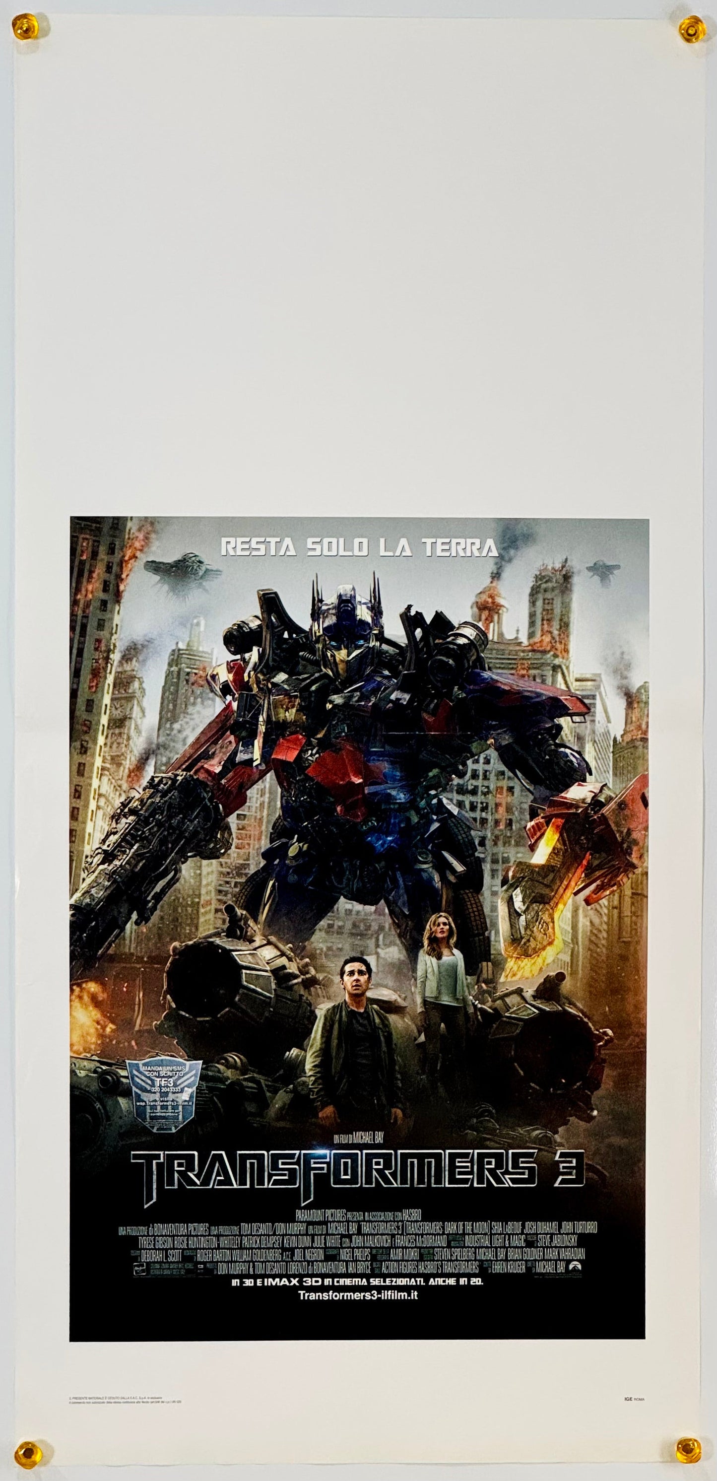 『トランスフォーマー ダークサイド・ムーン』 映画 ポスター イタリア オリジナル [1822]