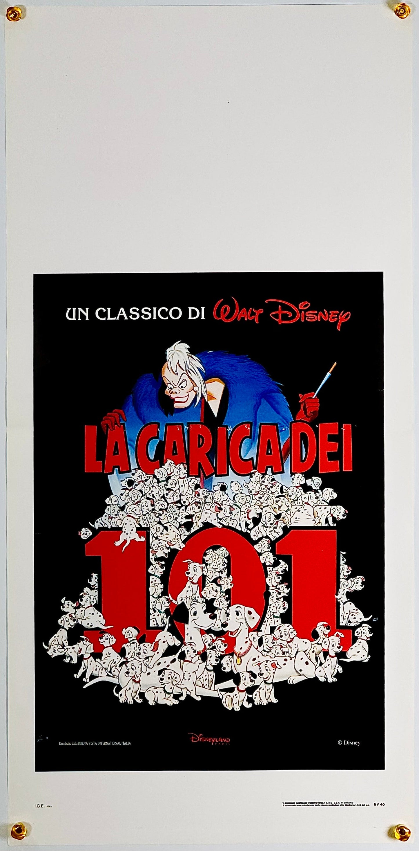『101匹わんちゃん』 映画 ポスター イタリア オリジナル [1848]