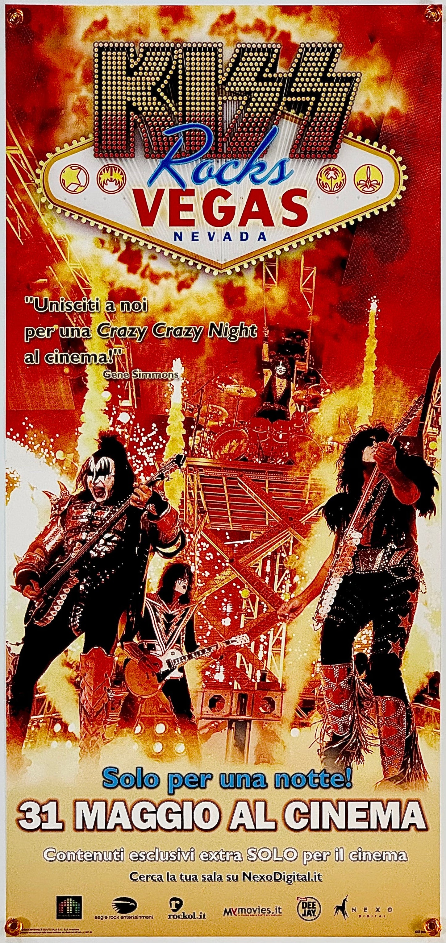 『KISS Rocks VEGAS』 映画 ポスター イタリア オリジナル [1877]