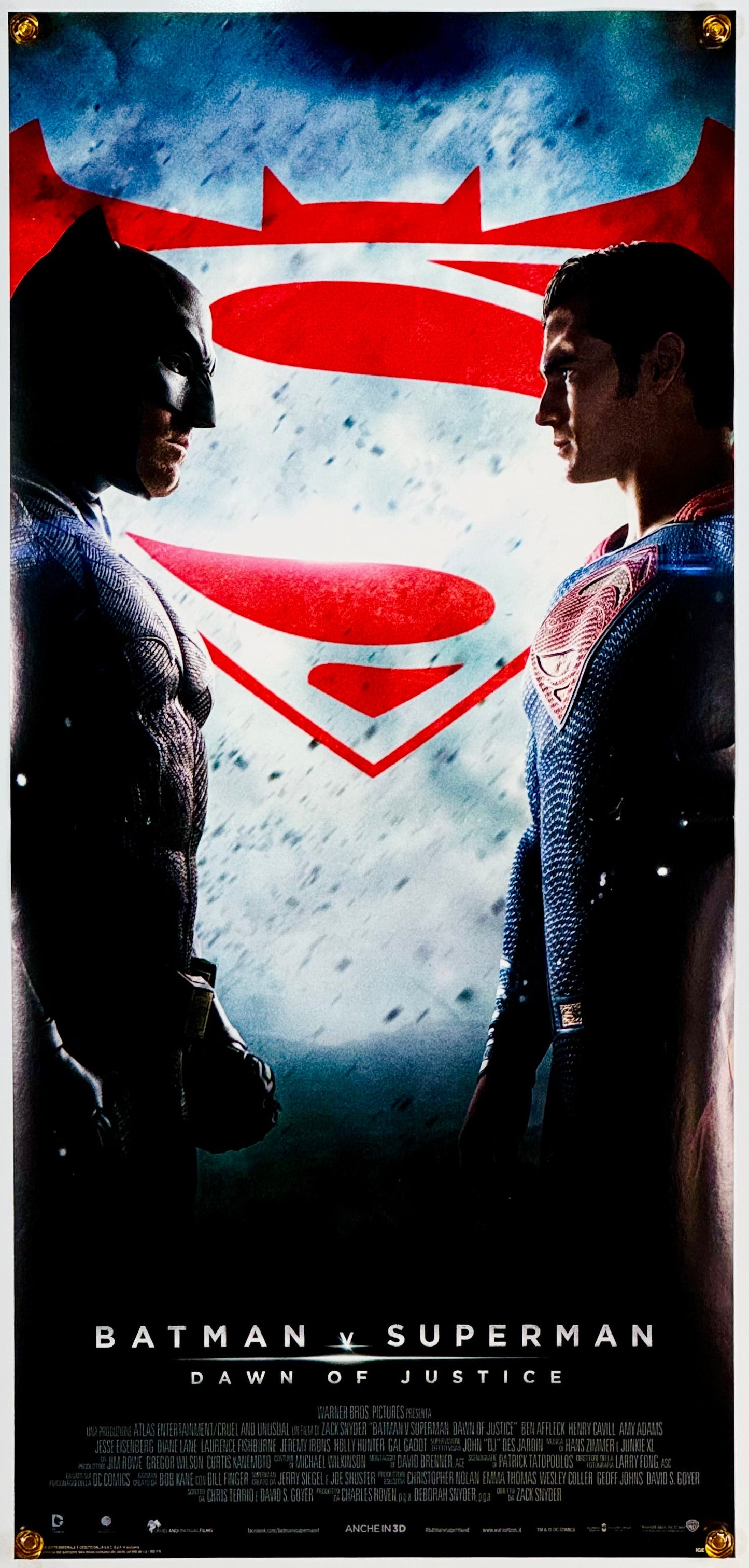 『バットマン vs スーパーマン ジャスティスの誕生』 映画 ポスター イタリア オリジナル [1891]