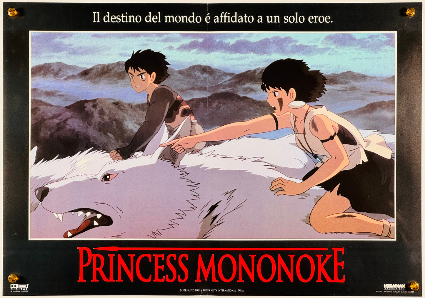 『もののけ姫』 映画 ポスター イタリア オリジナル [1928]
