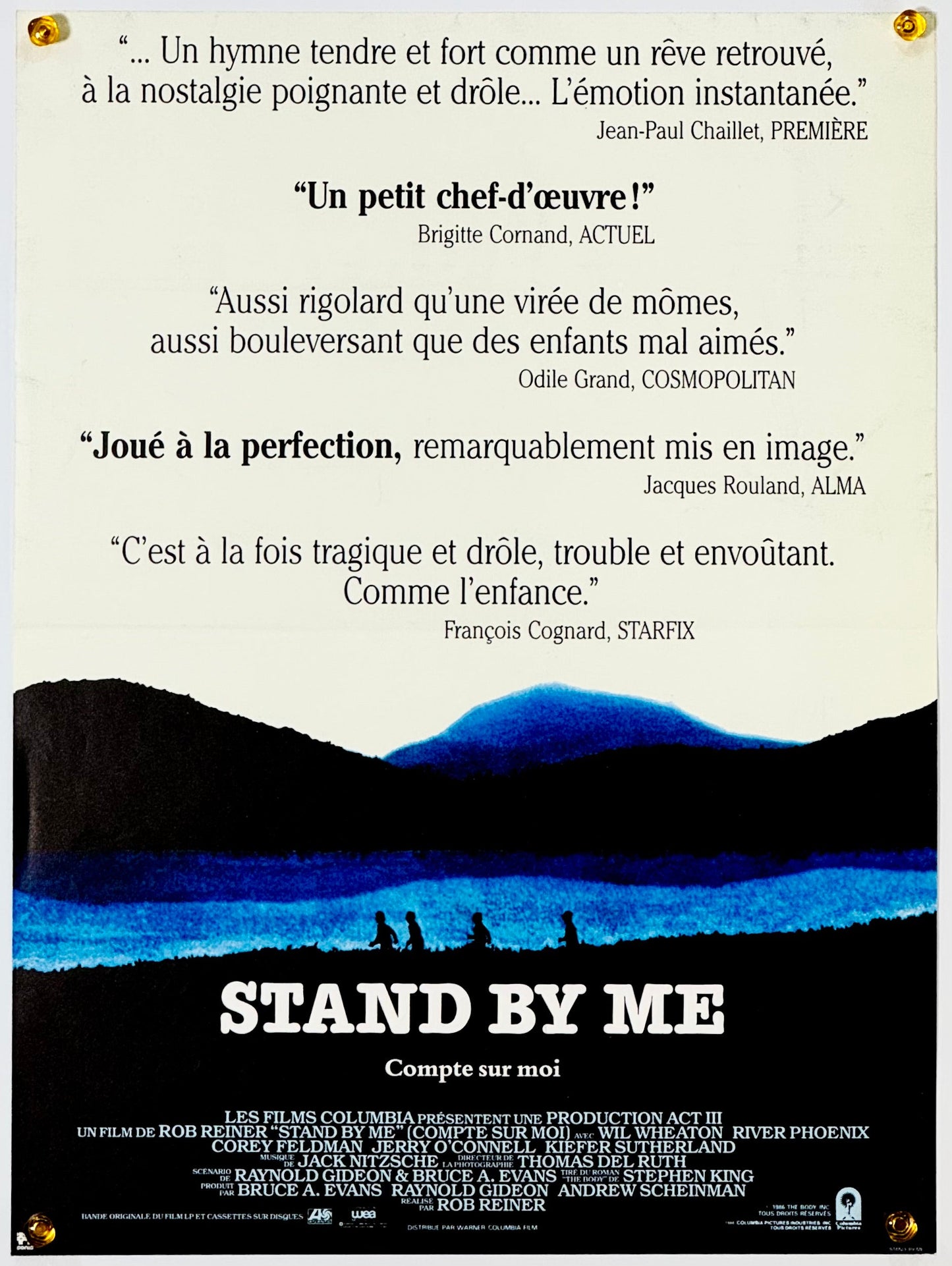 『スタンド・バイ・ミー』 映画 ポスター フランス オリジナル [1980]