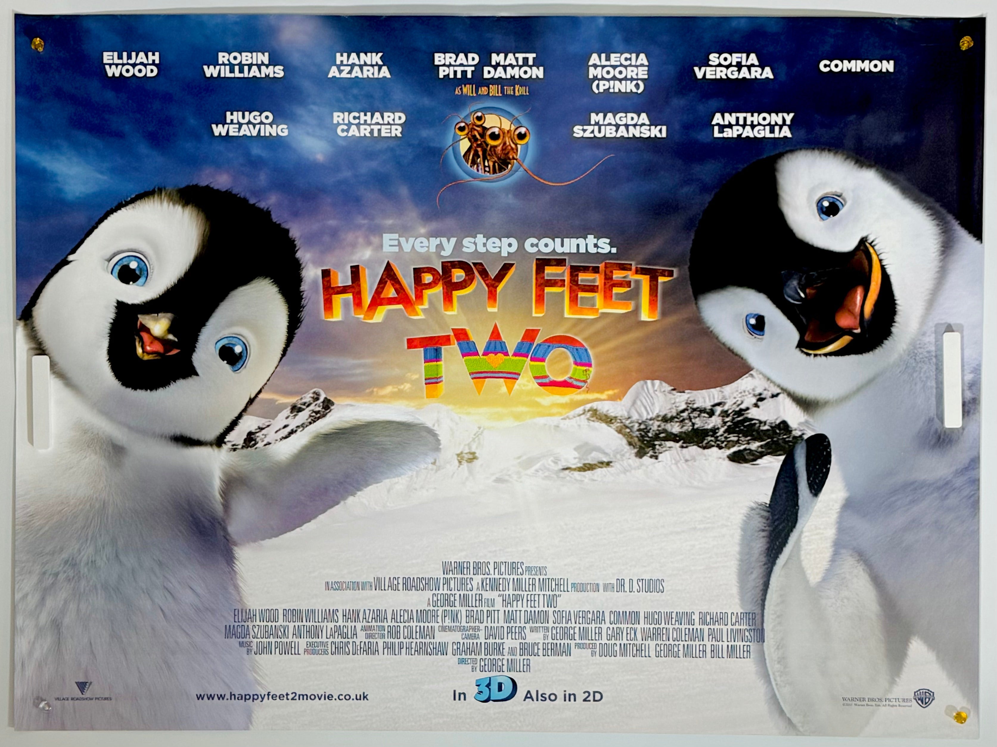 映画　ハッピーフィート2　ポスター　当時もの ハッピー フィート2 踊るペンギンレスキュー隊』 海外アニメ イギリス