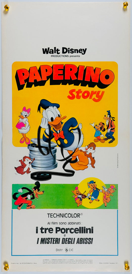 『ウォルト・ディズニー Donald Duck Story』 映画 ポスター イタリア オリジナル [219]