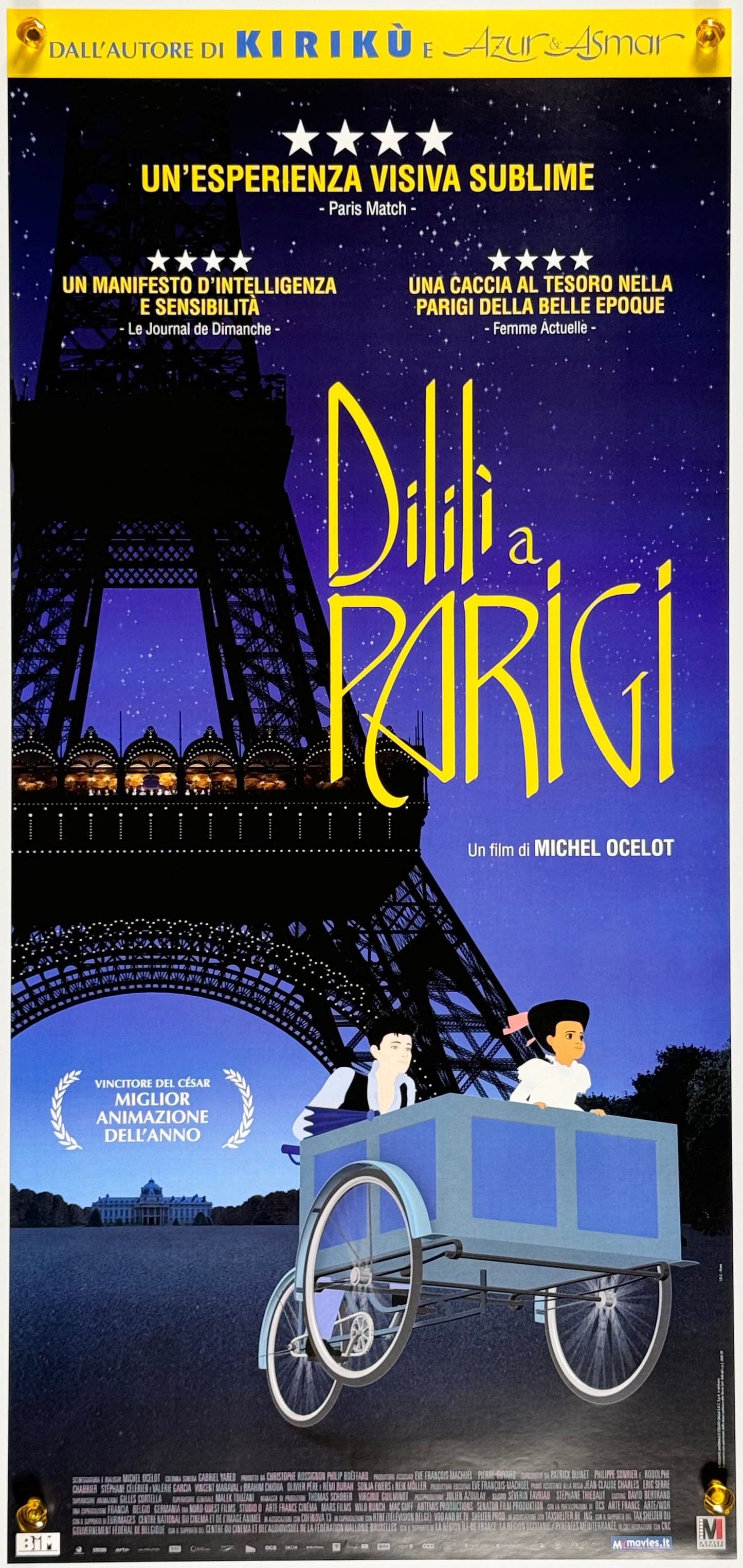 『ディリリとパリの時間旅行』 映画 ポスター イタリア オリジナル [234]