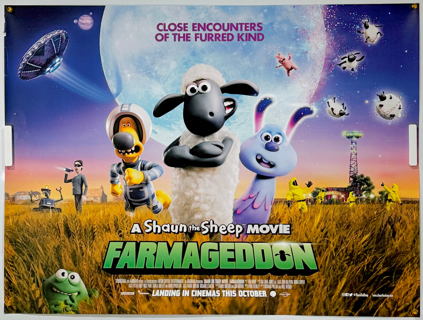 『ひつじのショーン UFOフィーバー！』 映画 ポスター イギリス オリジナル [2382]