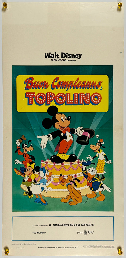 『ウォルト・ディズニー Mickey Mouse Jubilee Show』 映画 ポスター イタリア オリジナル [267]