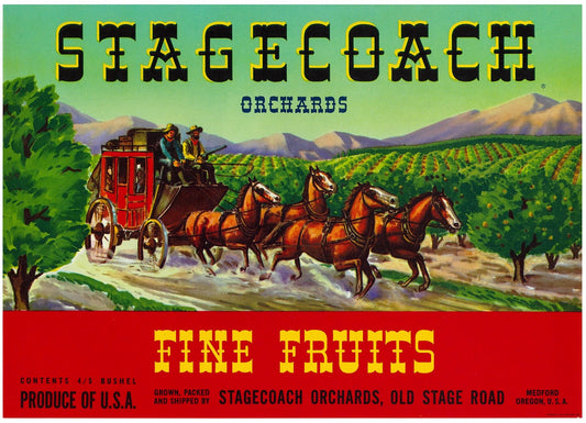 『STAGECOACH』 広告 ラベル アメリカ オリジナル [2724]