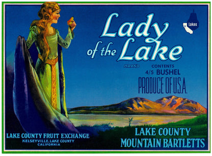 『Lady of the Lake』 広告 ラベル アメリカ オリジナル [2730]