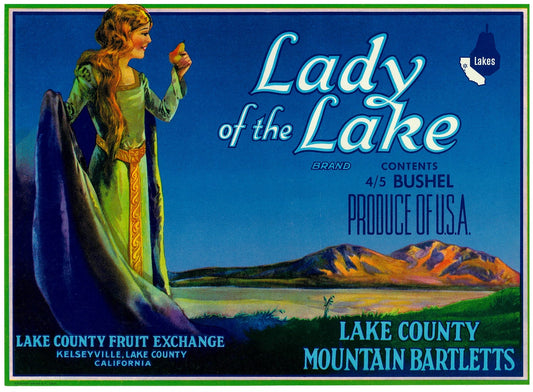 『Lady of the Lake』 広告 ラベル アメリカ オリジナル [2730]