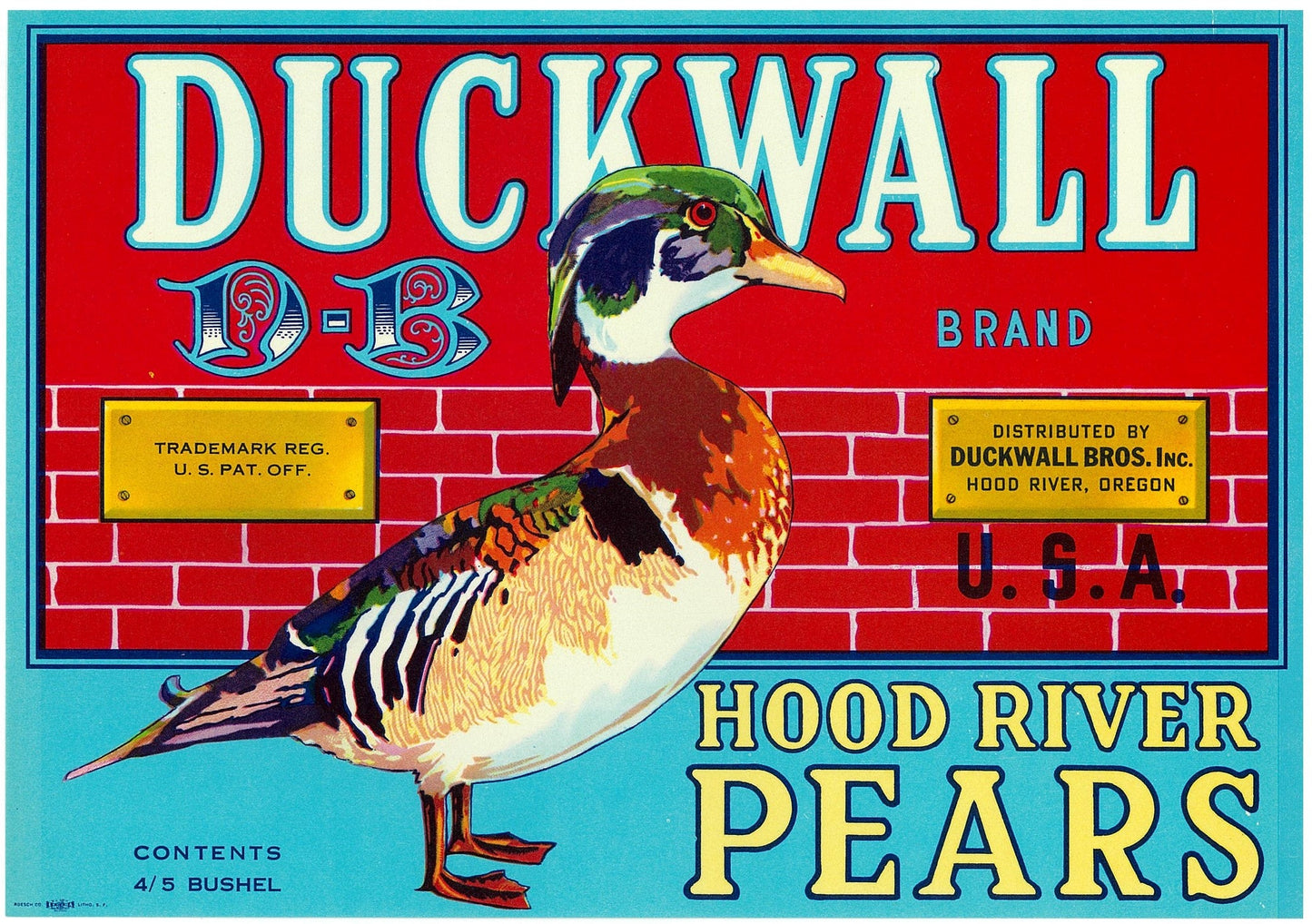 『DUCKWALL』 広告 ラベル アメリカ オリジナル [2736]